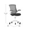 Flash Furniture Black Mesh Mid-Back Task Chair with Roller Wheels BL-X-5M-WH-BK-RLB-GG - alternate 7